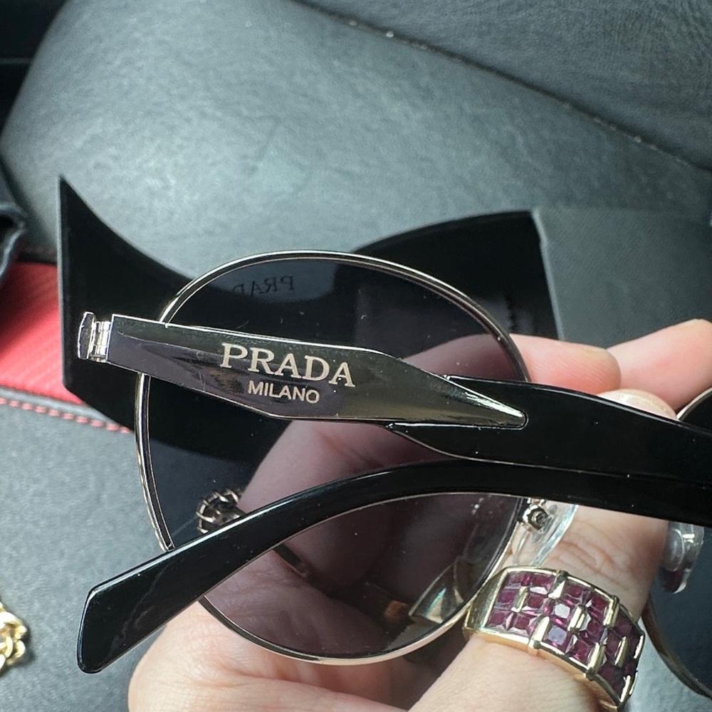 Prada Round Metal Sunglasses - Picture 3 of 7